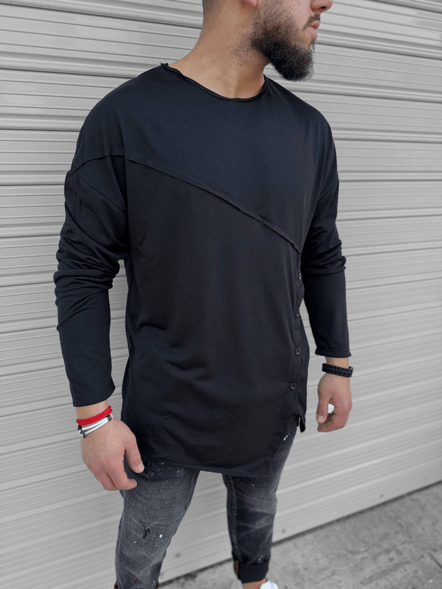 Черна Блуза "𝐍𝐎𝐈𝐒𝐄 𝐒𝐄𝐂𝐓𝐎𝐑"