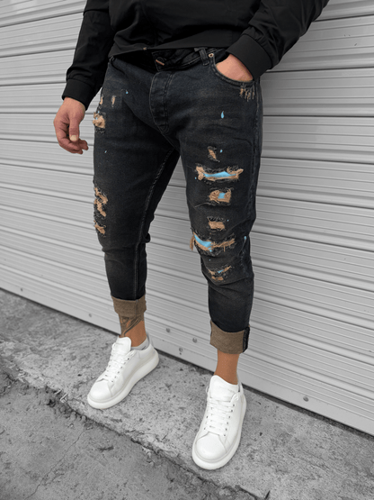 Дълги Дънки със Син Ефект "𝐀𝐑𝐌𝐘 𝐁𝐋𝐔𝐄"