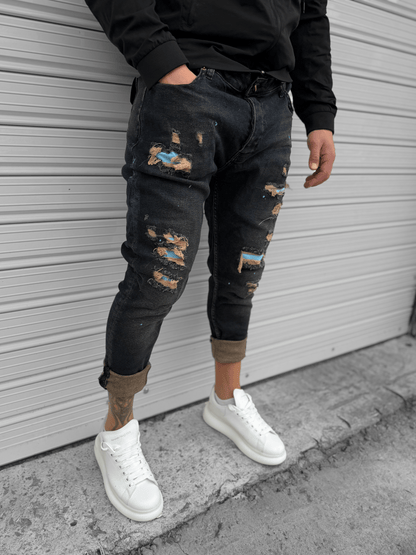 Дълги Дънки със Син Ефект "𝐀𝐑𝐌𝐘 𝐁𝐋𝐔𝐄"