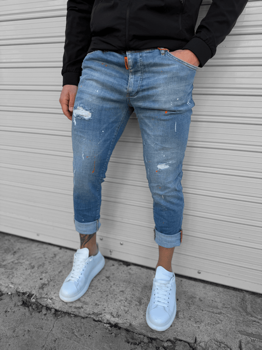 Светло Сини Дънки "𝐖𝐀𝐕𝐄"